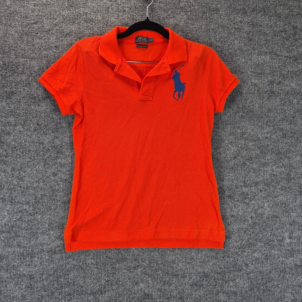 Polo Ralph Lauren Polo Shirt Big Pony Logo S Orange Women